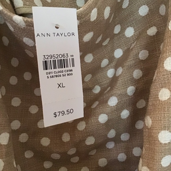 Ann Taylor polka dot belted blouse XL - Picture 5 of 5